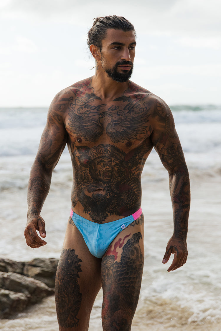 2025 Mm Birthday Balmoral Neon Sky 005 Thong Extra Large