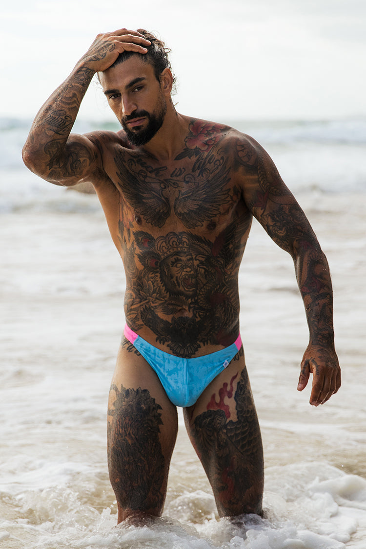 2025 Mm Birthday Balmoral Neon Sky 005 Thong Extra Large