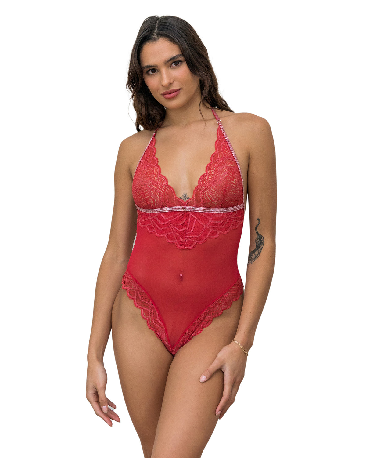 Mystic Love 1814 Bodysuit Red Large