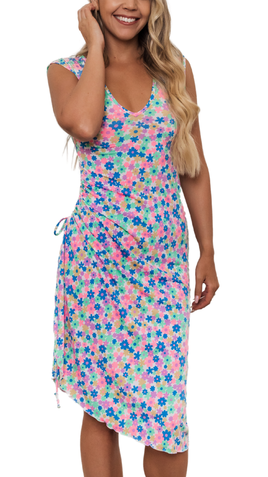 All I Need 5790 Dress Multi White Medium