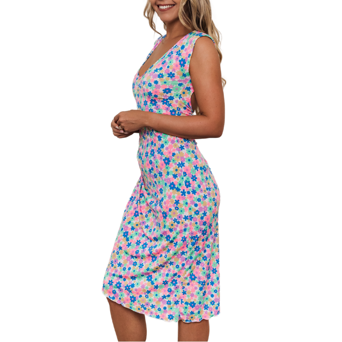 All I Need 5790 Dress Multi White Medium